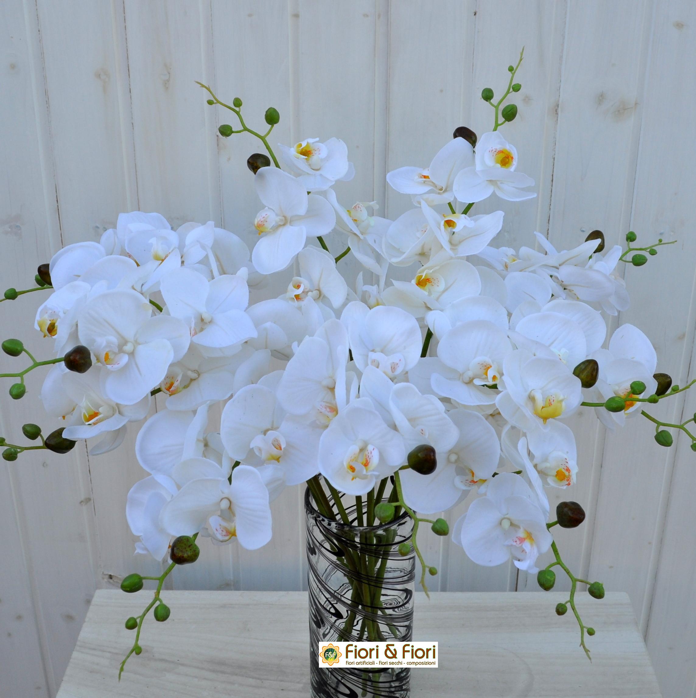Phalaenopsis real touch bianco per decorazioni floreali